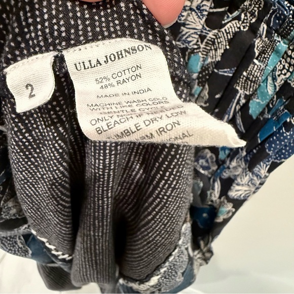 Ulla Johnson Lottie Midi Voile Dress | Lapis Blue Floral | Size 2 - Picture 9 of 16